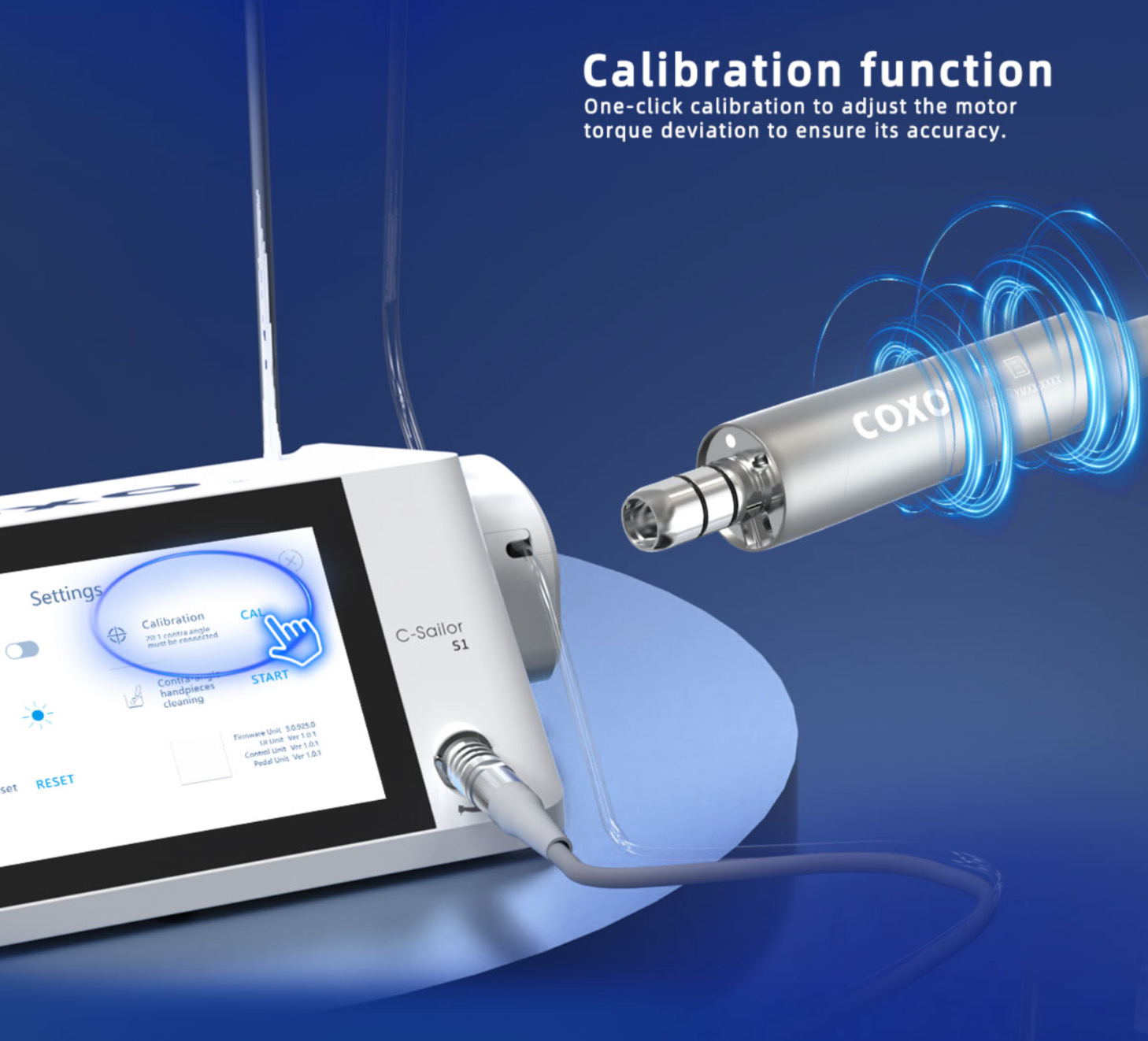 Coxo C-Sailor S1 Dental Implant Motors / Physiodispensers with CX235C7-3S + CX235C6-22 Contra Angle Handpiece